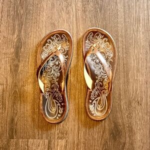 Olukai Women's Paniolo Premium Leather Sandals - Natural - Size 10